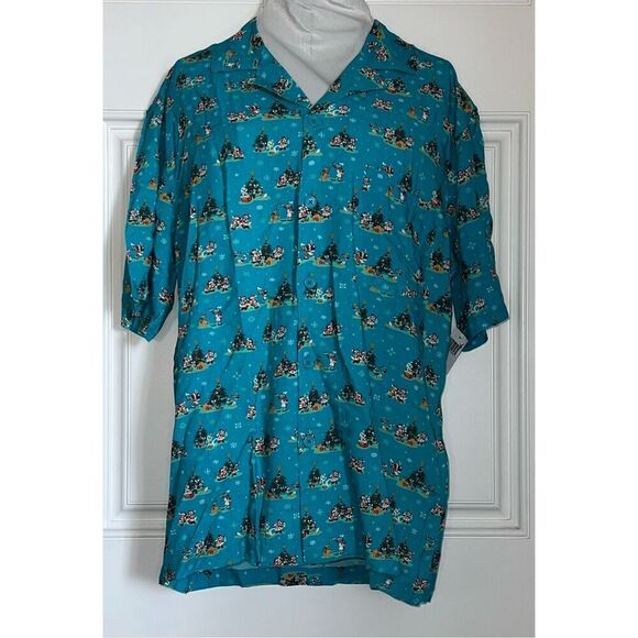 Disney Holiday Button Up Shirt (Med) - Picture 1 of 5